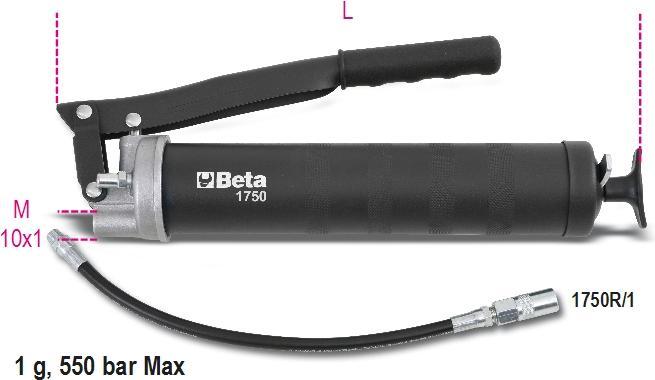Image du produit BETA 1750 Pistolet à graisse à levier, accessoires d'atelier de haute qualité, levier à main pour
