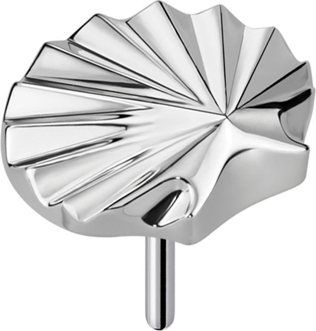 Produktbild Star Piercing Threadless Diamantschliff Scheibe Muschel silber (ohne Messing, Titan G23)