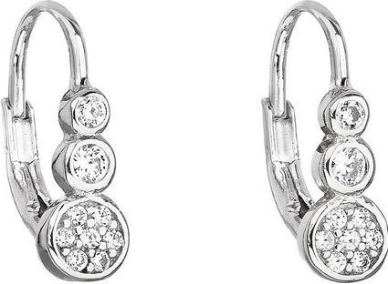 Image du produit Evolution Group Boucles d'oreilles en argent avec zircon en blanc 11179.1 (L)