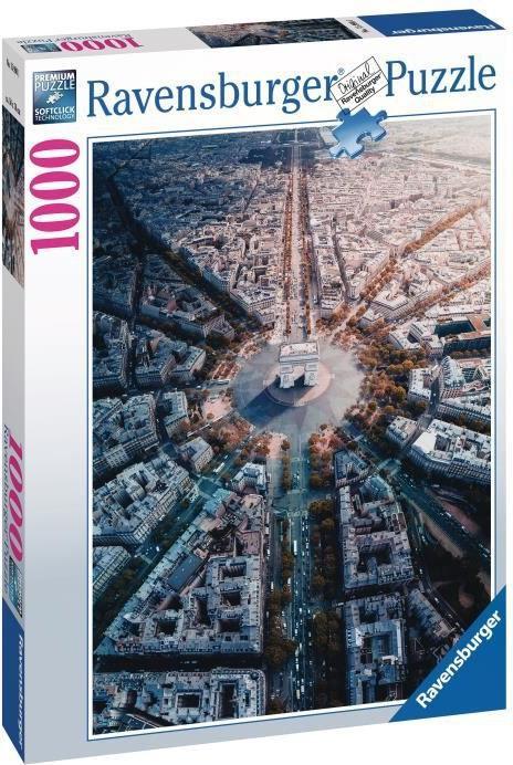 Actual product image Ravensburger Paris from above (1000 pieces)
