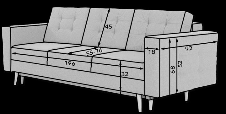 Actual product image ELTAP Asgard (3-seater, Sofa bed)