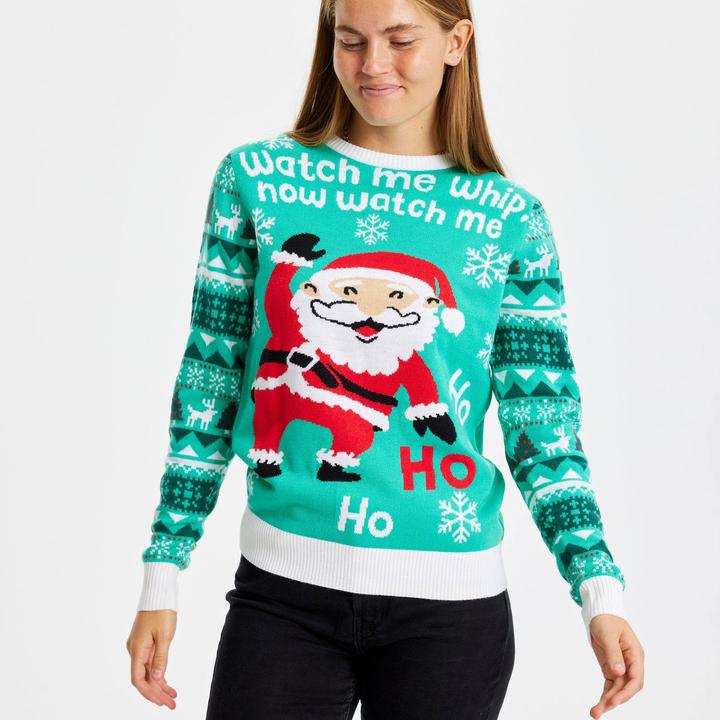 Actual product image Christmas Sweats Watch Me Whip Sweater (S)