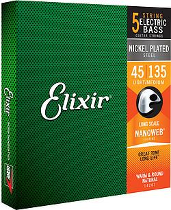 Gore Wear Elixir 14207 5-strg Light/Med. 045/135 (5 x, Guitar, 0.05")