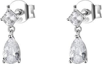 Brosway - Silver Dangle Earrings with Cubic Zirconia Infinite White Fancy FIW117