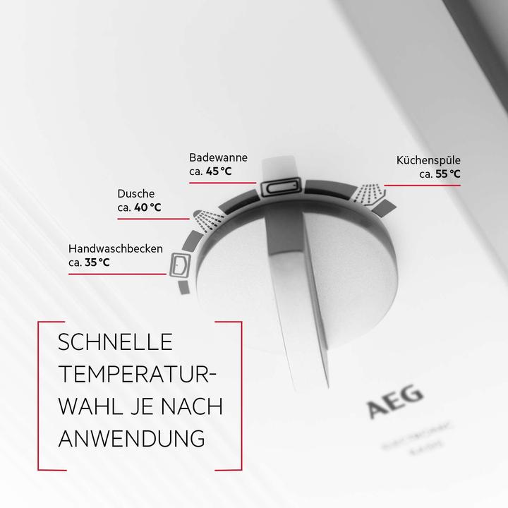 Actual product image AEG Haustechnik DDLE Basis 27 kW Electronic instantaneous water heater, temperature selection via application