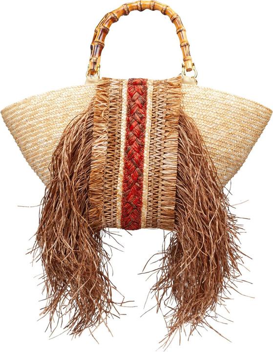 Produktbild La Milanesa orizzonte i straw shopping bag with fringes