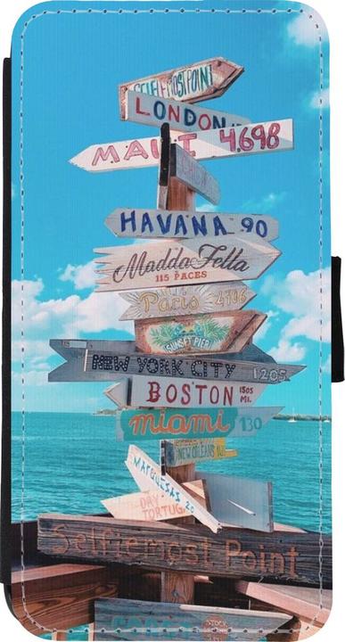 Produktbild PhoneLook Hülle Wallet schwarz Cool Cities Directions (Apple iPhone XR)