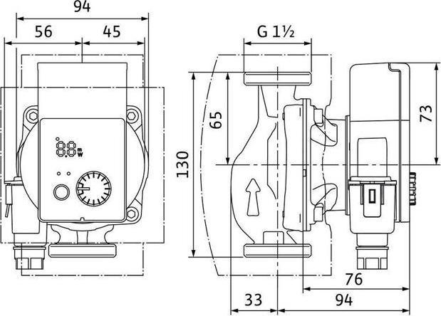 Actual product image Wilo High-efficiency pump Yonos PICO plus
