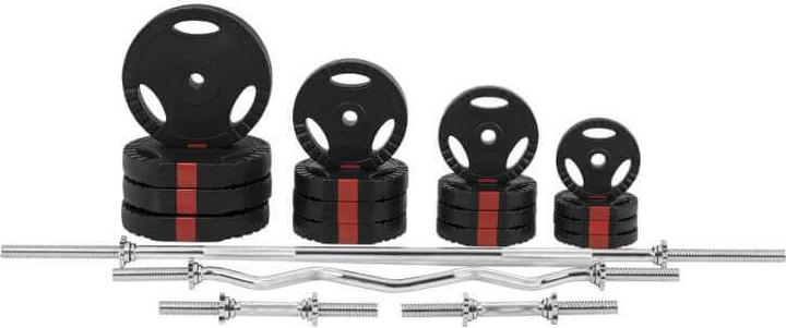 Immagine prodotto Gorilla Sports Set di bilancieri (4 x 1,25 kg, 4 x 2,5 kg, 4 x 5 kg, 4 x 10 kg)