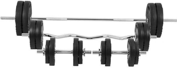 Immagine prodotto Gorilla Sports Set di bilancieri (4 x 1,25 kg, 4 x 2,5 kg, 4 x 5 kg, 4 x 10 kg)