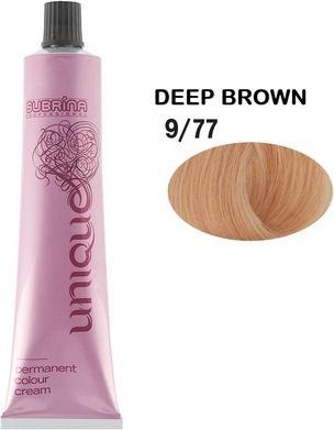 Actual product image Subrina Professional Unique Permanent Hair Dye 977 Bright Light Blonde Intense Chestnut - 100 Ml (977 Bright Light Blonde Intense Chestnut)