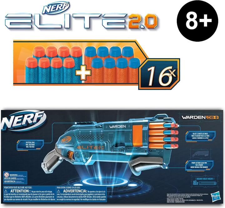 Actual product image Nerf Elite 2.0 Warden DB-8