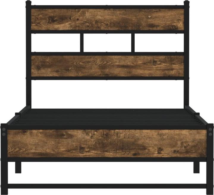 Image du produit VidaXL Lit métallique Lit sommier à lattes Cadre de lit double sans matelas 140x200cm (140 x 200)
