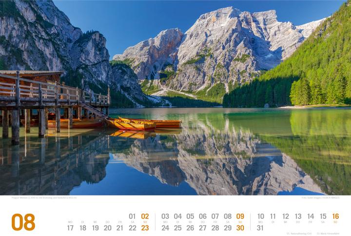 Actual product image Südtirol - von Bozen bis zu den drei Zinnen - ReiseLust Kalender 2026 (45 x 33 cm, Hardcover, German)
