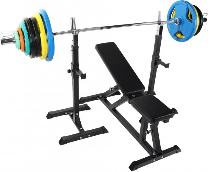 Immagine prodotto Gorilla Sports Olympia Gripper Set incl. panca per pesi