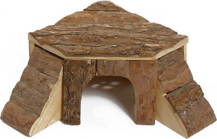 Actual product image Karlie Wonderland natural wood house with ladder