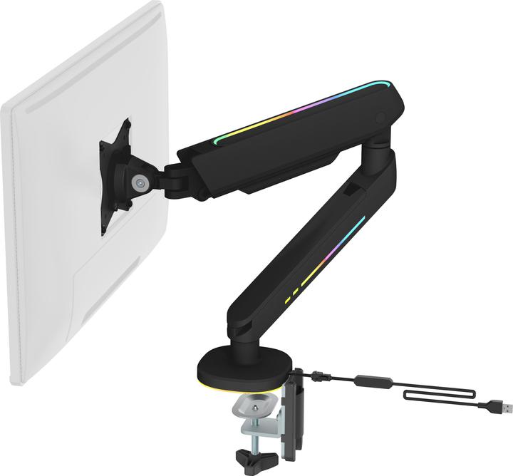 Produktbild Deltaco Gaming RGB - Single Arm Monitorhalterungen (Tisch, 32")