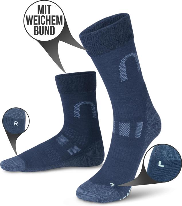 Image du produit Normani 2 paires de chaussettes en laine mérinos Chaussettes de randonnée et de trekking (lot de 2, 39 - 42)