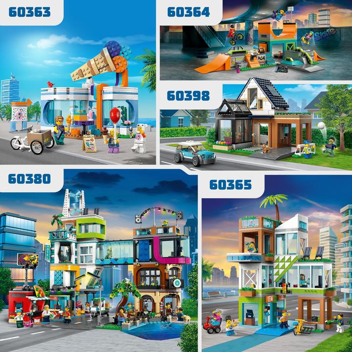Image du produit LEGO Maison familiale avec voiture électrique (60398, LEGO City)