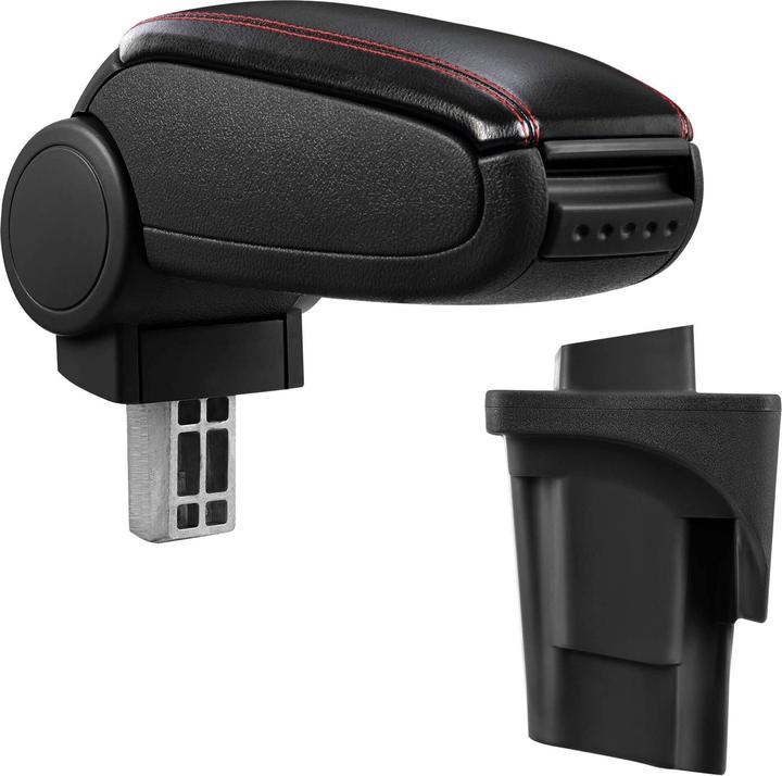 Image du produit Pro-Tec Accoudoir central Seat Leon 1P avec compartiment de rangement Similicuir noir avec coutures rouges