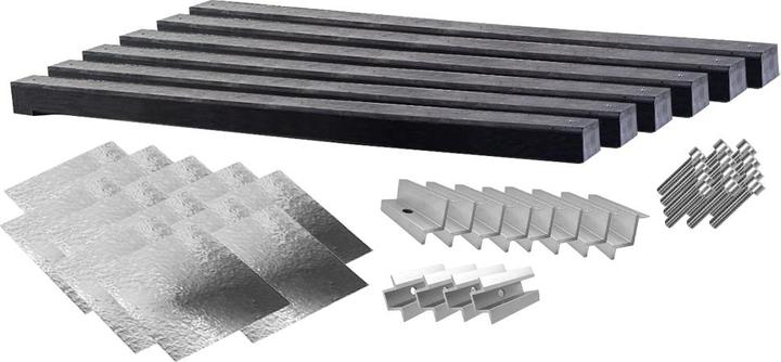 Image du produit Wattstone Montage PV est-ouest Toiture plate pour 4 panneaux solaires 0° Socle en béton avec protection en