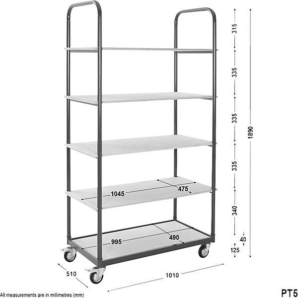 Produktbild eurokraft basic Etagenwagen (250 kg)