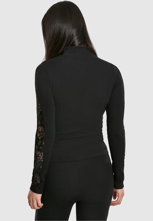 Actual product image Urban Classics Ladies Lace Striped LS (M)