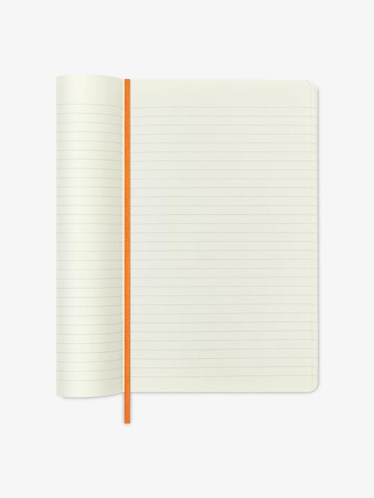 Actual product image Moleskine Vegea Capri notebook, Large/A5, lined, soft cover, orange (13 x 21 cm, Lined, Soft cover)