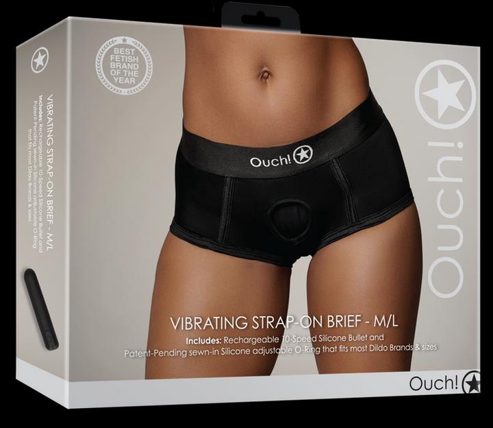Image du produit Ouch! Vibrating Strap-on Brief - M/L