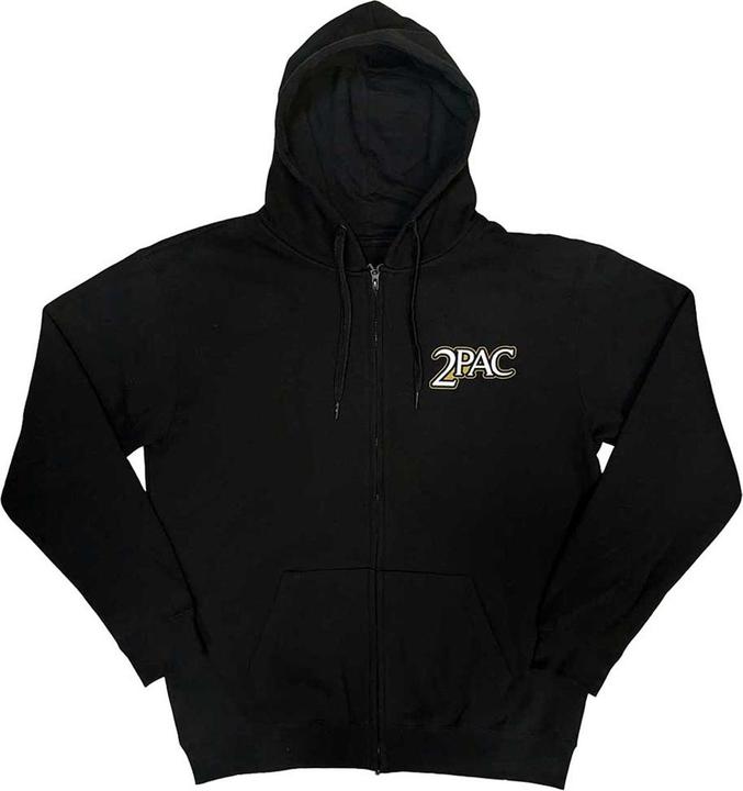 Tupac Shakur Hoodie mit durchgehendem Reissverschluss