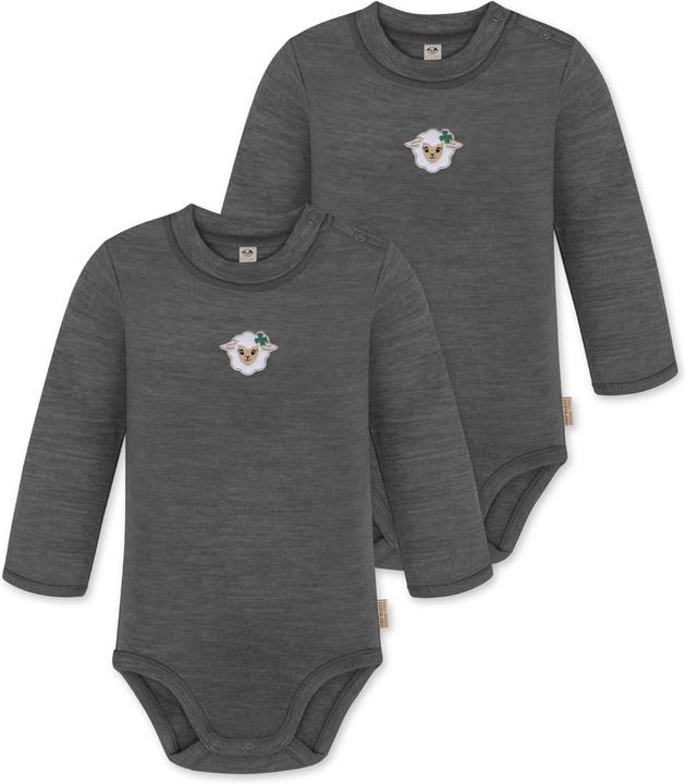Normani 2er Pack Baby Merino Langarmbody „Tuai" - 9397