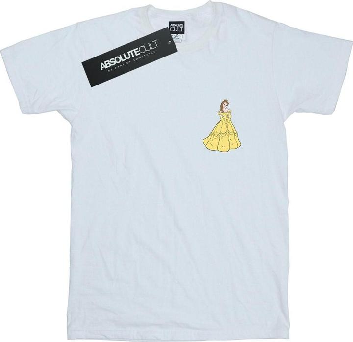Actual product image Disney Princess Womens/Ladies Belle Chest Cotton Boyfriend T-Shirt (L)