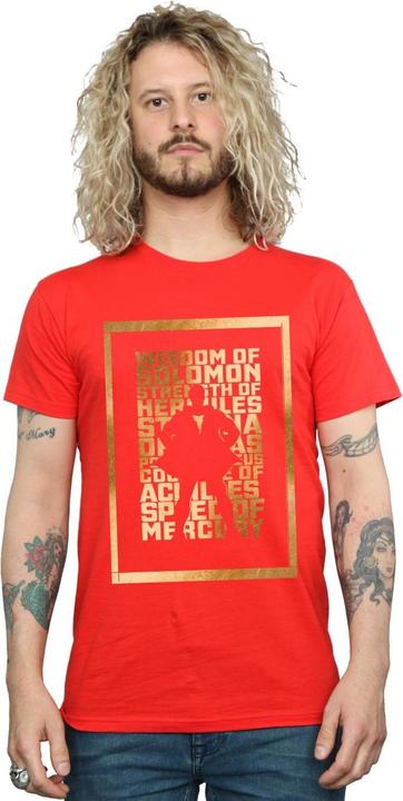 Immagine prodotto Shazam Gold Text Maglietta Uomo (XL)