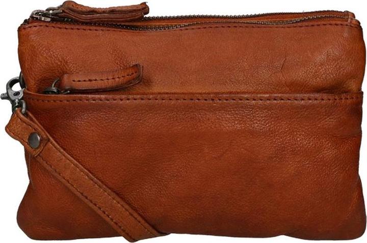 DSTRCT Small Crossbody Bag / Umhängetasche Damen - Leder - Harrington Road - Cognac