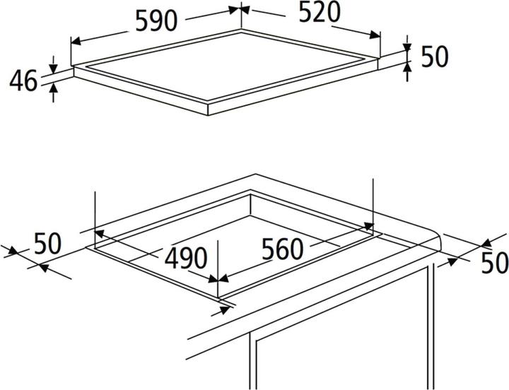 Produktbild PKM KHKF4-2KB G Kochfeld autark Einbau 60cm Glaskeramik Bräterzone
