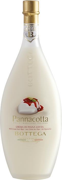 Actual product image Bottega Crema di PANNACOTTA Cream Liqueur 15% Vol. 0,5l