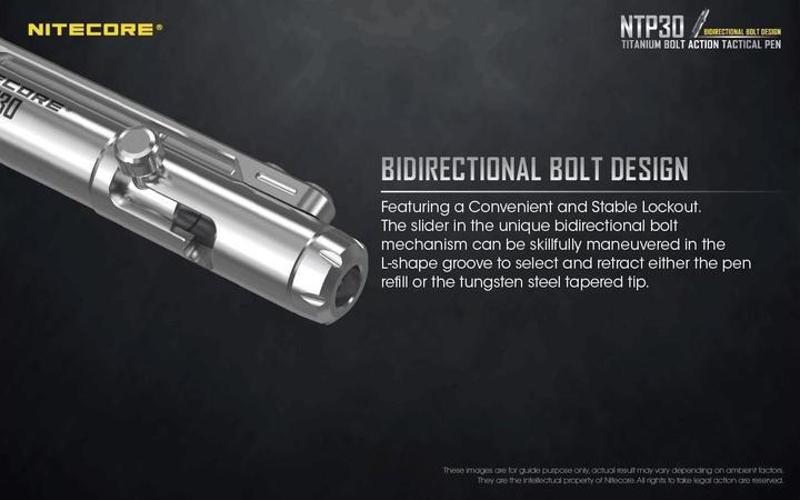 Image du produit Nitecore Stylo en titane NTP30 (Argent, 1 x)