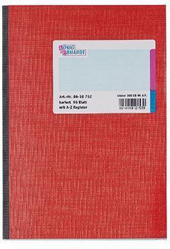 Produktbild König & Ebhardt Registerbuch DIN A5 kariert 70g/m² 96 Bl. (A5, Kariert)