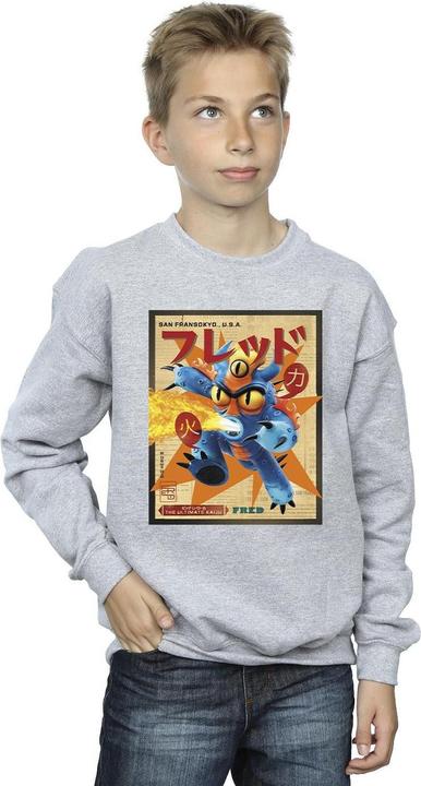 Immagine prodotto Disney Big Hero 6 Baymax Fred Newspaper Felpa Ragazzi (152, 158)