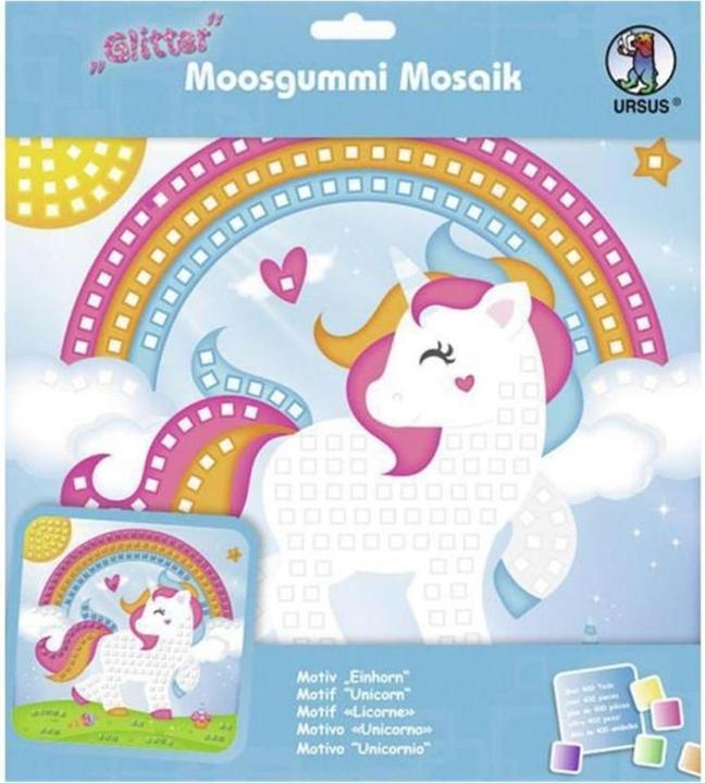 Ursus Moosgummi-Set Glitter Einhorn