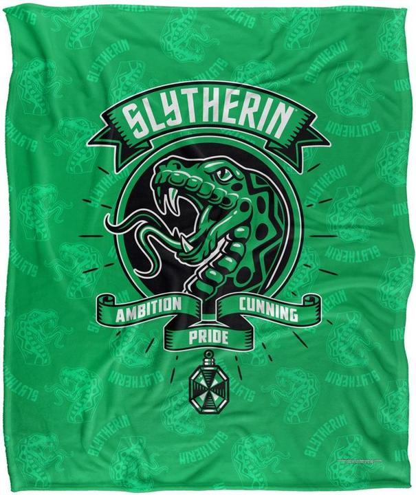 Actual product image Ambition, Cunning, Pride Slytherin Blanket