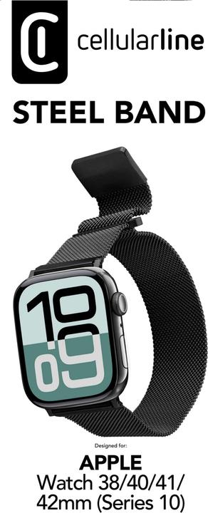 Actual product image Cellularline Steel Band - Apple Watch (41 mm, 38 mm, 40 mm, Stainless steel)