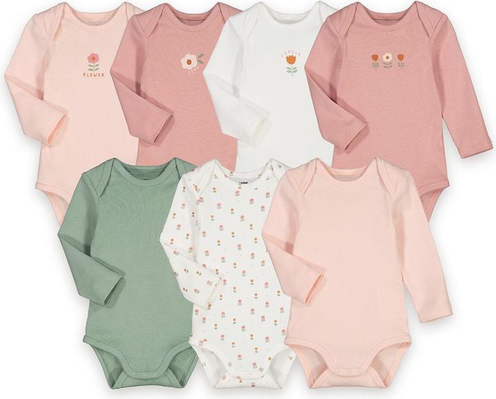 Image du produit La Redoute Collections Lot de 7 bodies manches longues (86)