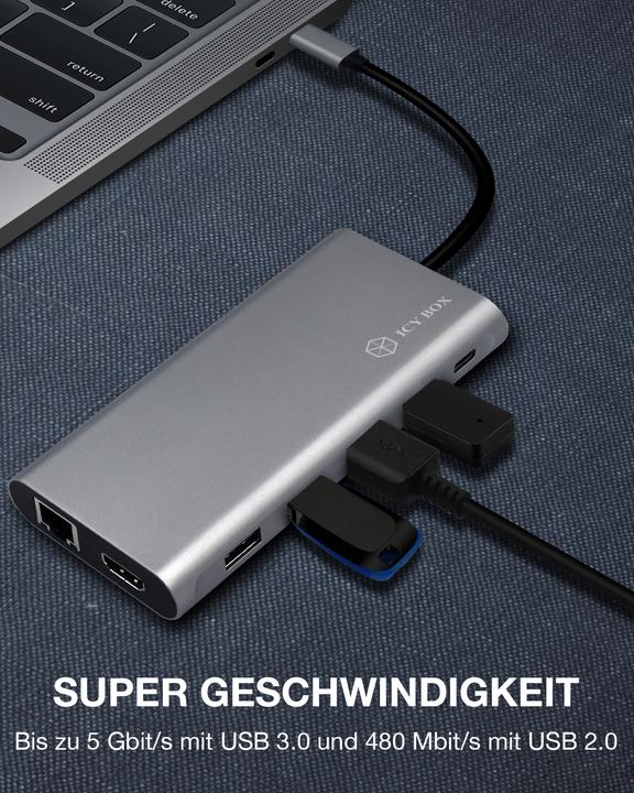 Produktbild Icy Box IB-DK4050-CPD (USB-C, 12 Ports)
