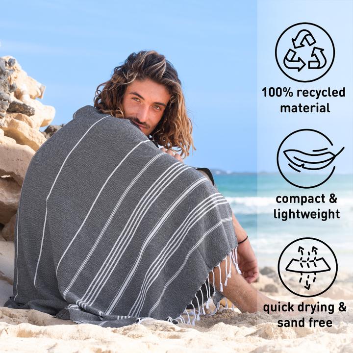 Image du produit Fit-Flip Hamamtuch Baumwolle Recycelt 100x200cm (200 x 100 cm)