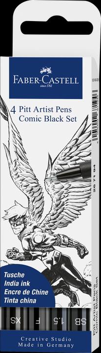 Produktbild Faber-Castell Pitt Artist Pen Comic (Schwarz, Grau, 4 x)