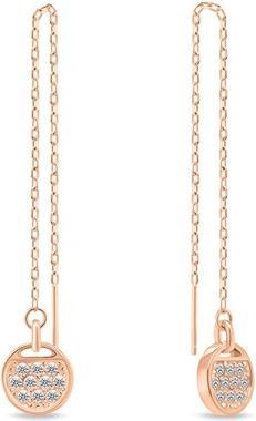Actual product image Brilio Silver - Stylish long chain earrings EA698R
