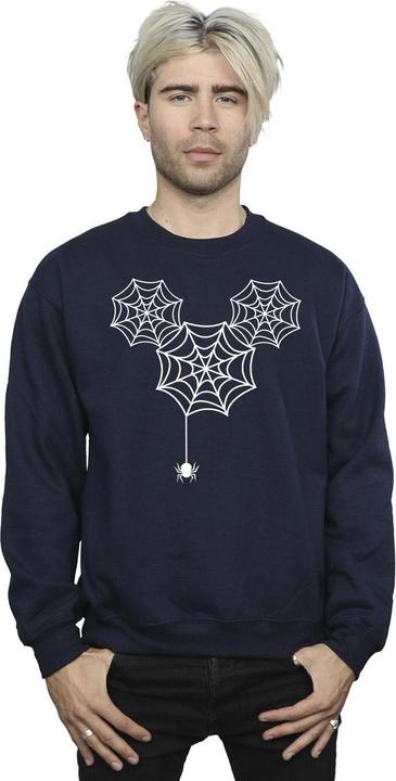 Actual product image Disney Mens Mickey Mouse Spider Web Head Sweatshirt (L)