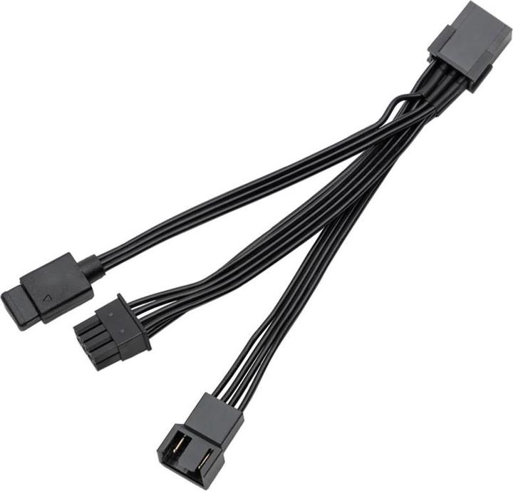 Immagine prodotto EKWB EK-Loop OmniLink Fan PWM Cavo splitter del segnale D-RGB (nero, 10 cm)