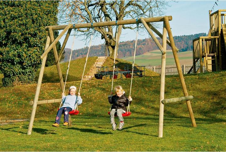 Actual product image Colibri Round wooden children's swing with 2 swing boards